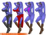  2016 alien areola armpits big_breasts blue_skin blush breasts cleavage clothed clothing erect_nipples female humanoid navel navel_piercing nipple_piercing nipples nude piercing pussy skimpy smile star_wars steveman twi&#039;lek 