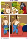  canine clothed clothing colonel_klink comic male male/male mammal topless wolf 