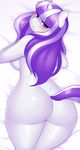  2016 3mangos anthro anthrofied blue_eyes blush breasts butt equine female friendship_is_magic horn looking_at_viewer lying mammal my_little_pony nude pose side_boob solo twilight_velvet_(mlp) unicorn 