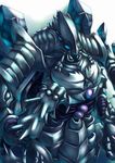  1boy armor artist_request blue_eyes cocytus_(overlord) extra_eyes fang insect multiple_arms overlord_(maruyama) shoulder_armor solo 