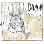  2016 anthro border buckteeth crowd dialogue digital_media_(artwork) disney english_text fearmywaffles female group lagomorph long_ears mammal public rabbit sketch speech_bubble teeth text white_border wide_eyed yelling zootopia 