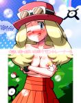  1girl blonde_hair blue_eyes creatures_(company) game_freak nintendo nipples pokemon pokemon_(game) pokemon_xy rorretsim serena_(pokemon) topless 