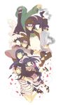  akamaru_(naruto) dual_persona forehead_protector highres hime_cut hyuuga_hinata inuzuka_kiba kunai long_hair naruto naruto_(series) naruto_shippuuden petals sunglasses toudou_(todo1010s) weapon yuuhi_kurenai 