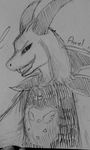  adult asriel_dreemurr asriel_hyperdeath_adult caprine god_of_hyperdeath monochrome solo tagme undertale 