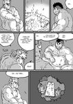  barelynaked bovine comic hairy humanoid husky92 male male/male mammal minotaur muscular nipples orc 