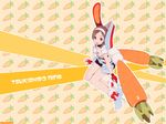  brown_hair bunnygirl carrot getsumen_to_heiki_mina red_eyes tsukuda_mina 