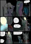  blind_eye changeling clothing comic cutie_mark dialogue english_text equine female feral friendship_is_magic fur group hair horn male mammal metal_(artist) multicolored_hair my_little_pony princess_celestia_(mlp) queen_chrysalis_(mlp) scratches shining_armor_(mlp) speech_bubble text unicorn white_fur winged_unicorn wings young 
