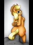  anal angry anthro anthrofied applejack_(mlp) balls bdsm big_balls big_penis bondage bound breasts butt cutie_mark first_person_view forced friendship_is_magic invalid_tag livriel looking_at_viewer my_little_pony penis rope sex teeth wet 
