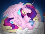  2016 bed crying dessert equine female food friendship_is_magic horn ice_cream lying madacon mammal my_little_pony princess_cadance_(mlp) solo tears winged_unicorn wings 