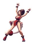  animated animated_gif bare_legs bouncing_breasts breasts brown_hair cleavage high_ponytail japanese_clothes king_of_fighters king_of_fighters_xiii large_breasts long_hair ninja no_bra pelvic_curtain pixel_art ponytail revealing_clothes shiranui_mai sideboob tabi 