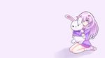  bunny doll hyperdimension_neptunia_mk2 nepgear nepples photoshop purple_eyes purple_hair ribbons socks 