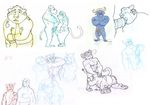  anthro benjamin_clawhauser bovine cattle cheetah chief_bogo disney feline male male/male mammal penis simple_background tiger zootopia 