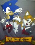  alec_white canine clothing duo footwear fox gloves hedgehog invalid_color lagomorph mammal miles_prower painting_(artwork) shoes simple_background sonic_(series) sonic_the_hedgehog traditional_media_(artwork) 