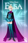  bishoujo_senshi_sailor_moon blonde_hair blue_eyes boots cape character_name corset diamond drachea_rannak elsa_(frozen) frozen_(disney) gloves hair_up pleated_skirt sailor_senshi_uniform skirt snowflake_background solo thigh_boots thighhighs tiara zettai_ryouiki 