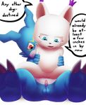  aid-cut anus balls cat chode degradation digimon disappointed duo feline female gatomon hi_res insult male male/female mammal on_top penis pussy reptile reverse_cowgirl_position sad scalie semi-anthro sex simple_background small_balls small_penis small_penis_humiliation speech_bubble teasing text uncut veemon 