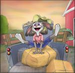  2016 404bot anthro clothed clothing disney farm female hat judy_hopps lagomorph mammal rabbit truck vehicle zootopia 