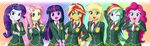  6+girls applejack fluttershy multiple_girls my_little_pony my_little_pony_equestria_girls my_little_pony_friendship_is_magic personification pinkie_pie rainbow_dash rarity school_uniform sunset_shimmer tagme twilight_sparkle uotapo 