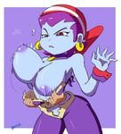  assisted_exposure bad_id bad_tumblr_id bandana bard-bot bare_shoulders blue_skin bouncing_breasts breasts disembodied_limb earrings jewelry large_breasts nipples pirate red_eyes risky_boots shantae_(series) signature solo_focus thighs 