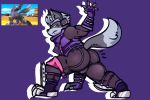  boots bulge butt canine claws clothed clothing footwear fur gloves grey_fur hi_res jacket mammal nintendo red_eyes salamikii screencap star_fox super_smash_brothers super_smash_brothers_ultimate video_games wolf wolf_o&#039;donnell wolf_o&rsquo;_donnell 