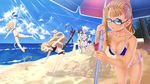  &gt;_&lt; 6+girls ;d ^_^ animal_ears animal_print aqua_hair arm_up asymmetrical_bikini ball bandeau bare_arms barefoot beach beach_umbrella bikini bikini_under_clothes black_bikini black_hair blonde_hair blue-framed_eyewear blue_swimsuit bob_cut boko_(maniacpurple) breasts cat_ears cat_print cat_tail catching character_request cleavage closed_eyes clothes_writing coat collarbone colored_eyelashes curly_hair dust eyebrows eyebrows_visible_through_hair fang flat_chest girl_sandwich glasses groin hair_ornament hair_ribbon hair_tie hairclip halterneck happy head_tilt highres holding holding_hands interlocked_fingers juliet_sleeves jumping leaning_forward leg_up legs_apart lens_flare light_rays locked_arms long_hair long_sleeves looking_at_another looking_at_viewer medium_breasts midair moe_moe_daisensou_gendaibaan mouth_hold multiple_girls name_tag navel o-ring o-ring_bikini o-ring_bottom ocean one-piece_swimsuit one_eye_closed open_clothes open_coat open_mouth outstretched_arm outstretched_arms palms pink_hair playing_sports ponytail print_bikini puffy_sleeves red_ribbon ribbon sand sandwiched school_uniform shade shadow sidelocks smile soles sport standing standing_on_one_leg star stomach string_bikini summer sunlight sweatdrop swimsuit swimsuit_under_clothes tail tail_ribbon tree twintails umbrella underboob very_long_hair visible_air volleyball waves white_coat wristband 
