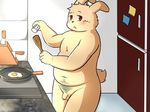  :&lt; balls blush cooking egg flaccid humanoid_penis lagomorph male mammal nude obese overweight partially_retracted_foreskin penis pubes rabbit red_eyes salt solo standing uncut 萌の傻蛋熊 