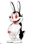  anthro balls bunnicula bunnicula_(series) erection holding_penis humanoid_penis lagomorph looking_at_viewer male mammal nude open_mouth partially_retracted_foreskin penis rabbit seyrmo signature smile solo standing uncut vampire 