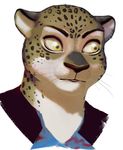  ambiguous_gender crazy_eyes disney feline fur leopard mammal portrait solo spots whiskers zootopia 