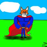  canine fox mammal superfox superman thaco 