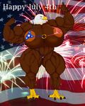  abs avian bald_eagle beak biceps big_breasts bikini bird breasts clothed clothing eagle female flag flexing huge_breasts hyper hyper_breasts hyper_muscles independence_day micro_bikini muscular muscular_female nipples pose skimpy solo swimsuit united_states_of_america 