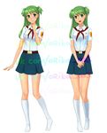  everlasting_summer green_eyes green_hair koiwai_yotsuba orikanekoi soviet_pioneer tagme twintails yotsubato! 