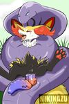  animal_genitalia animal_penis anus arbok balls braixen coiling constrict crying cum cum_in_ass cum_inside duo ear_tuft erection eyes_closed fayana feral flaccid forced fully_sheathed hemipenes hi_res male male/male mammal multi_penis nikinazu nintendo pawpads paws penis pok&eacute;mon rape reptile scalie sharp_teeth sheath snake spread_legs spreading tears teeth tuft video_games 