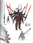  ambiguous_gender anthro arthropod final_fantasy final_fantasy_xiv glowing glowing_eyes holding_object holding_weapon insect melee_weapon multi_arm multi_limb muscular official_art ravana red_eyes simple_background solo square_enix sword video_games weapon wings 