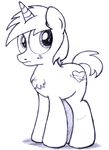  an-tonio chest_tuft equine fan_character feral horn looking_back male mammal my_little_pony silver_draw simple_background sketch solo tuft unicorn white_background 