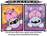  ambiguous_gender armor blue_eyes collegehumor english_text from_behind_position jigglypuff kirby_(series) male male/ambiguous mask meta_knight nintendo no_pupils orange_background pauldron pok&eacute;mon purple_background sex simple_background sleeping super_smash_bros text video_games yellow_eyes 