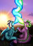  2016 dragon duo female feral fire friendship_is_magic male my_little_pony pridark princess_ember_(mlp) spike_(mlp) 