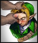  2boys blonde_hair climax crying cum cum_on_body ejaculation facial forced hand_on_head link orgasm penis pointy_ears tears the_legend_of_zelda yaoi 