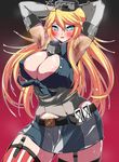  blonde_hair breasts iowa_(kantai_collection) kantai_collection long_hair md5_mismatch nipples open_mouth saga_taichi 