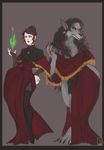  anthro canine claws clothed clothing dress ear_piercing female fire fur green_eyes hair human humanoid invalid_tag jewelry long_hair magic mammal piercing ring solo teeth toe_claws video_games warcraft were werewolf wolf worgen zelulae_(artist) 