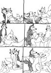  anthro balls bernielover blush canine comic disney erection fangmeyer fox group group_sex male male/male mammal nick_wilde nude oral penetration penis sex simple_background smile threesome tongue wolf wolford zootopia 