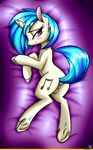  absurd_res anus bedroom_eyes butt equine eyewear female feral friendship_is_magic goggles half-closed_eyes hi_res horn looking_back mammal my_little_pony nude outie presenting presenting_hindquarters pussy pussy_juice red_eyes seductive solo teeth unicorn vinyl_scratch_(mlp) whoop 