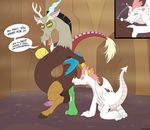  anthro anus balls butt_sniffing discord_(mlp) draconequus dracovar_valeford dragon duo fizzle_(mlp) friendship_is_magic male male/male my_little_pony penis sniffing wings 