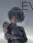 artist_name ayanami_rei bandage_over_one_eye bandages blue_hair bodysuit breasts character_name evangelion:_1.0_you_are_(not)_alone hand_on_own_arm looking_at_viewer neon_genesis_evangelion pilot_suit plugsuit rebuild_of_evangelion red_eyes short_hair small_breasts solo upper_body white_bodysuit wlop 