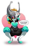  boots bulge camel_toe clothing cosplay female footwear glazed_(artist) gloves humanoid midna nintendo rouge_the_bat slightly_chubby solo sonic_(series) the_legend_of_zelda twili twilight_princess video_games 
