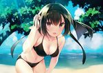  akizuki_(kancolle) beach bikini breasts cleavage kantai_collection swimsuit tousaki_umiko 