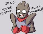  cape clothing crossover derp_eyes excited hitmonchan mx-bones nintendo papyrus_(undertale) pok&eacute;mon poketale reaction_image smile undertale video_games 