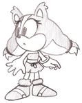  badger female mammal monochrome mustelid solo sonic_(series) sonic_boom sticks_the_jungle_badger traditional_media_(artwork) unknown_artist 