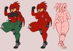  big_breasts breasts butt clothing echidna fan_character female flexing footwear gloves invalid_tag mammal model_sheet monotreme navel nipples pants pose pussy shirt shoes smile sonic_(series) 