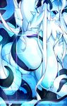  2016 big_breasts black_skin blue_hair blue_nipples blue_tongue breast_grab breasts female fur hair hand_on_breast hi_res huge_breasts lips nipples open_mouth tentacles thick_thighs tongue tongue_out unknown_species venusflowerart white_fur white_hair white_skin 
