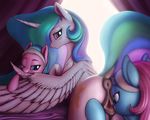  2016 aloe_(mlp) anatomically_correct anatomically_correct_pussy animal_genitalia animal_pussy anus blue_hair blush butt cutie_mark earth_pony equine equine_pussy eyelashes feathered_wings feathers female female/female feral friendship_is_magic group hair half-closed_eyes hi_res hooves horn horse inside licking licking_lips long_hair lotus_(mlp) mammal multicolored_hair my_little_pony one_eye_closed pink_hair pony preening princess_celestia_(mlp) pussy shydale sibling sisters spread_pussy spreading tongue tongue_out white_feathers winged_unicorn wings 