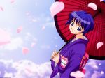  ai_yori_aoshi japanese_clothes kimono sakuraba_aoi umbrella 